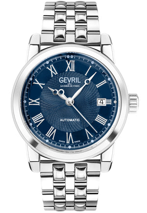 Madison Gevril Madison Sellita SW200 Blue Steel dress Watch | Blue Dial