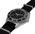 NAV, DATE, AUTO, SAPH, NGM, COL: SS/BKPS DS NYLON 11" AUTO SSNAV With Date on DEFSTAN | Black Dial