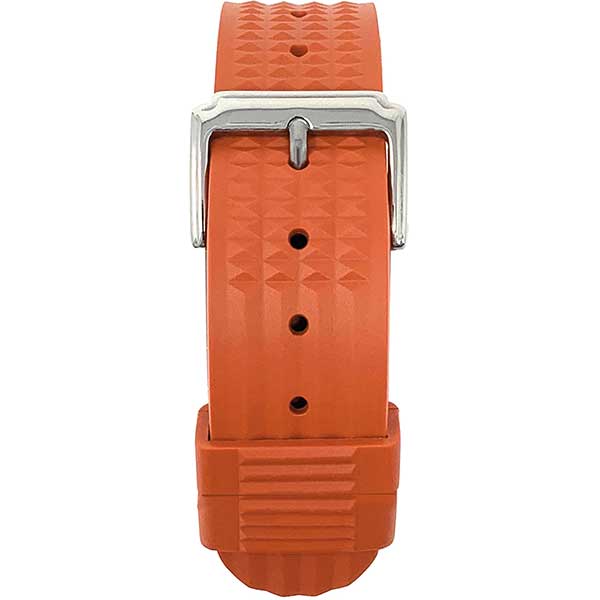2 Pack - Vintage Rubber Diver Waffle Watch Bands Red and Orange, 20mm |  Dial