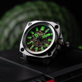Altimeter Skeleton Automatic Black / Leather | Black Dial