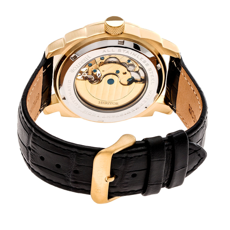 Helmsley Dual Time Automatic Gold/Black | Black Dial