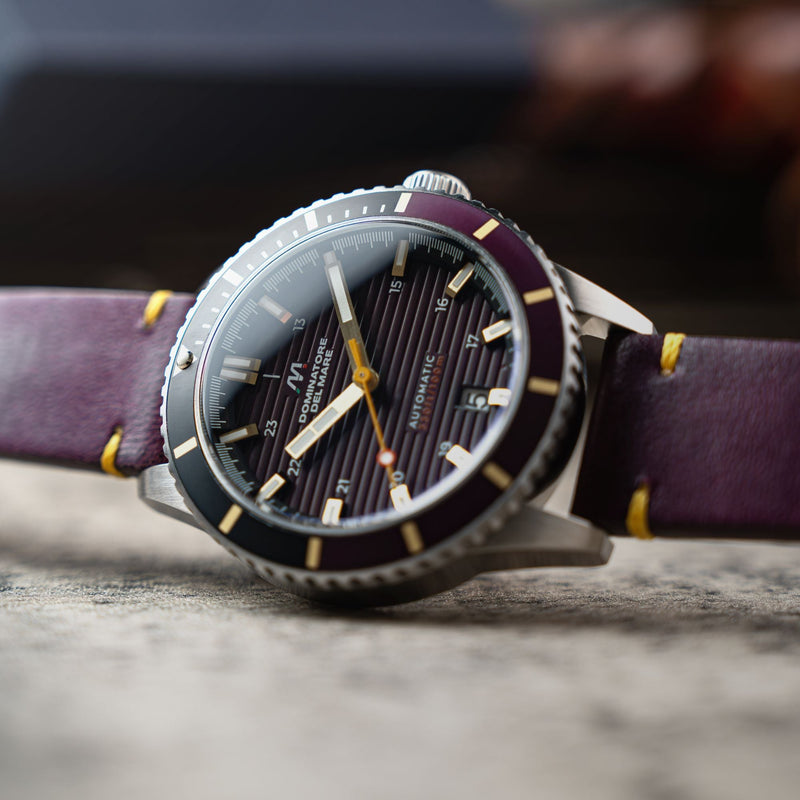 Scilla Automatic PURPLE / Leather | Purple Dial