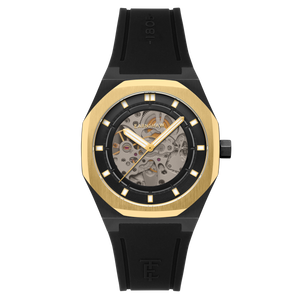 Discovery Drake Skeleton Automatic Black / Black Silicone | Black Dial