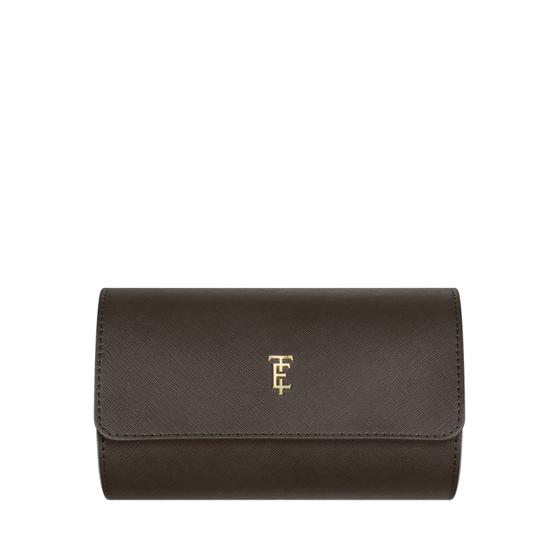 Longitude 2-slot Watch Roll Brown / Leather