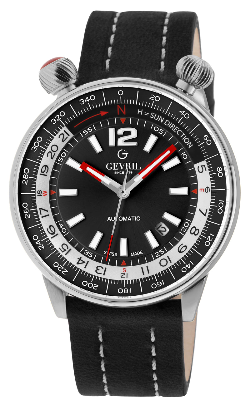 Wallabout Swiss Made Automatic Solar compassBlack Black | Black Dial
