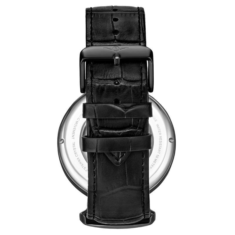 Legacy 3920 Black/Leather | Silver Dial