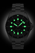 NVA Kommando Minentaucher Black / Black Strap Black Dial
