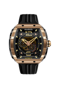 Magellan 24H Automatic Black & Gold / Rubber | Black Dial