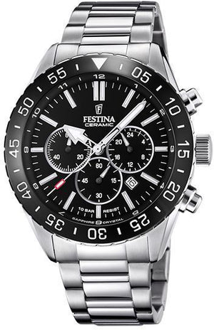 Ceramic Black / Stainless Steel Black Dial