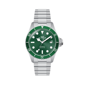 Combat 40mm / Green / Silver | Green Dial