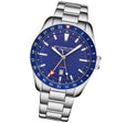 Voyager GMT 4017.2 Quartz GMT 42mm Diver Silver/Stainless Steel | Blue Dial