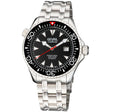 Hudson Yards Swiss Made Automatic SW200  Diver watch black Ceramic bezel inner rotating ring Black PVD | Black Dial