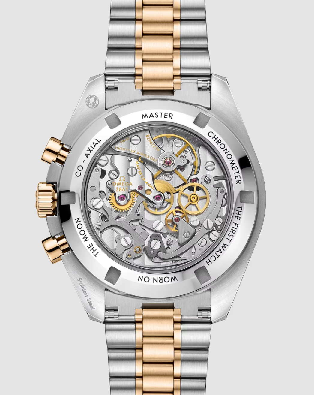 Speedmaster Moonwatch Professional Moonshine gold on steel | Silver Dial