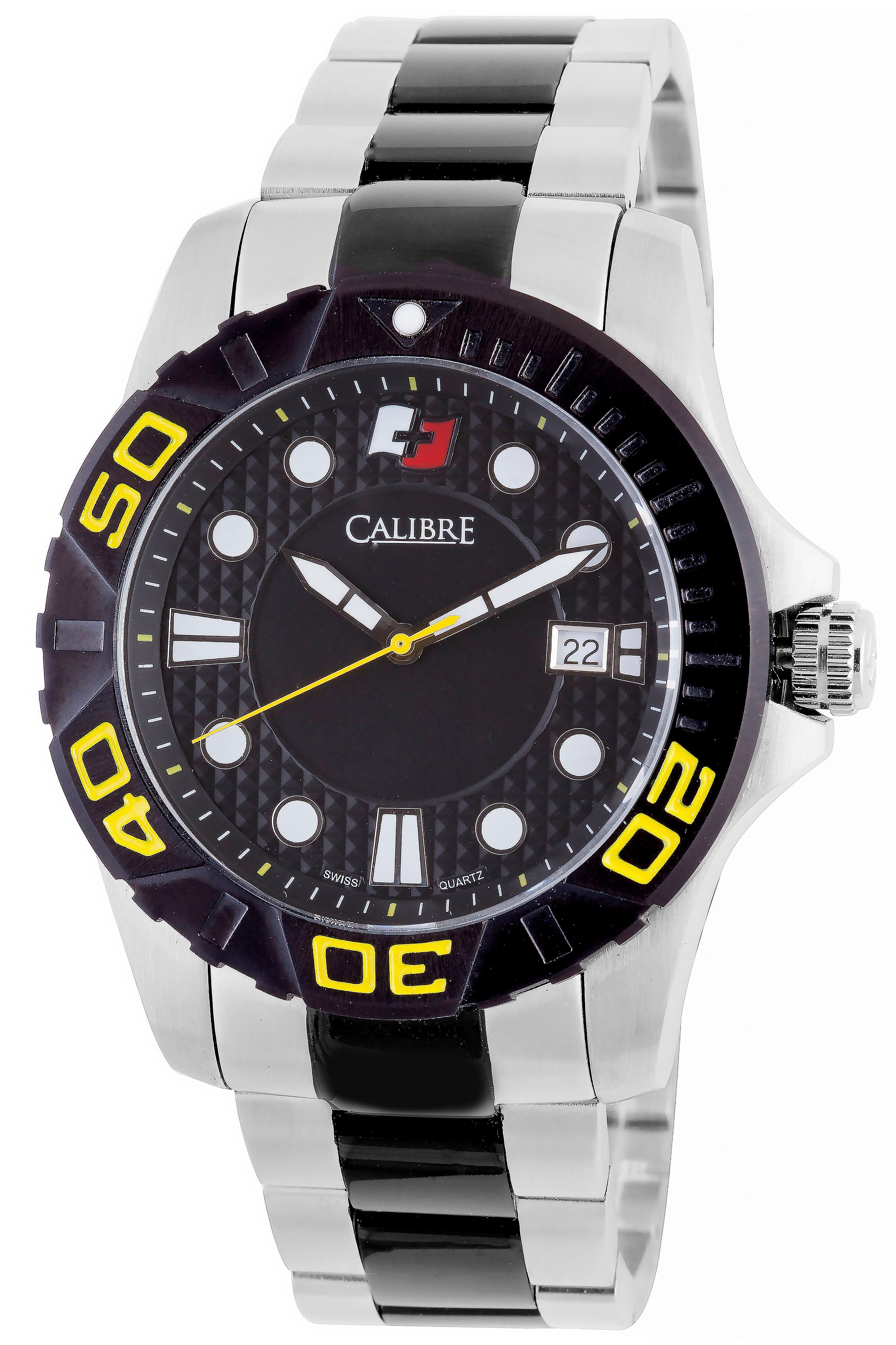 Akron Black Yellow-Two Tone | Black Dial