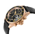 Wall Street - Bronze Gevril Swiss Automatic, Bronze case, Unidirectional Rotating Black Ceramic Bezel, Black Dial | Black Dial