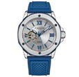 Edwardian Automatic 44mm Skeleton Blue/Silver | Silver Dial