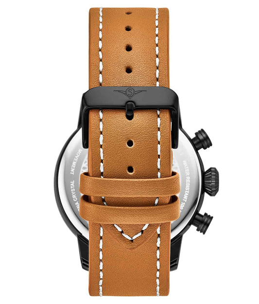 Aviator Black Dial / Tan Leather | Black Dial