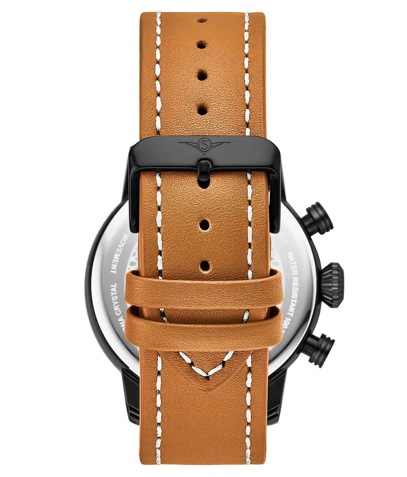 Aviator Black Dial / Tan Leather | Black Dial