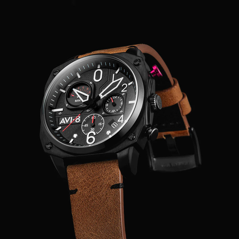 Hawker Hunter Retrograde Chronograph | Black Dial