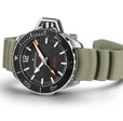 Khaki Navy Green/Rubber | Black Dial
