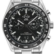Freccia-Chronograph GV2 Swiss Quartz, 316L Case, Black Bezel, Black Dial, 316L Stainless Steel Bracelet | Black Dial