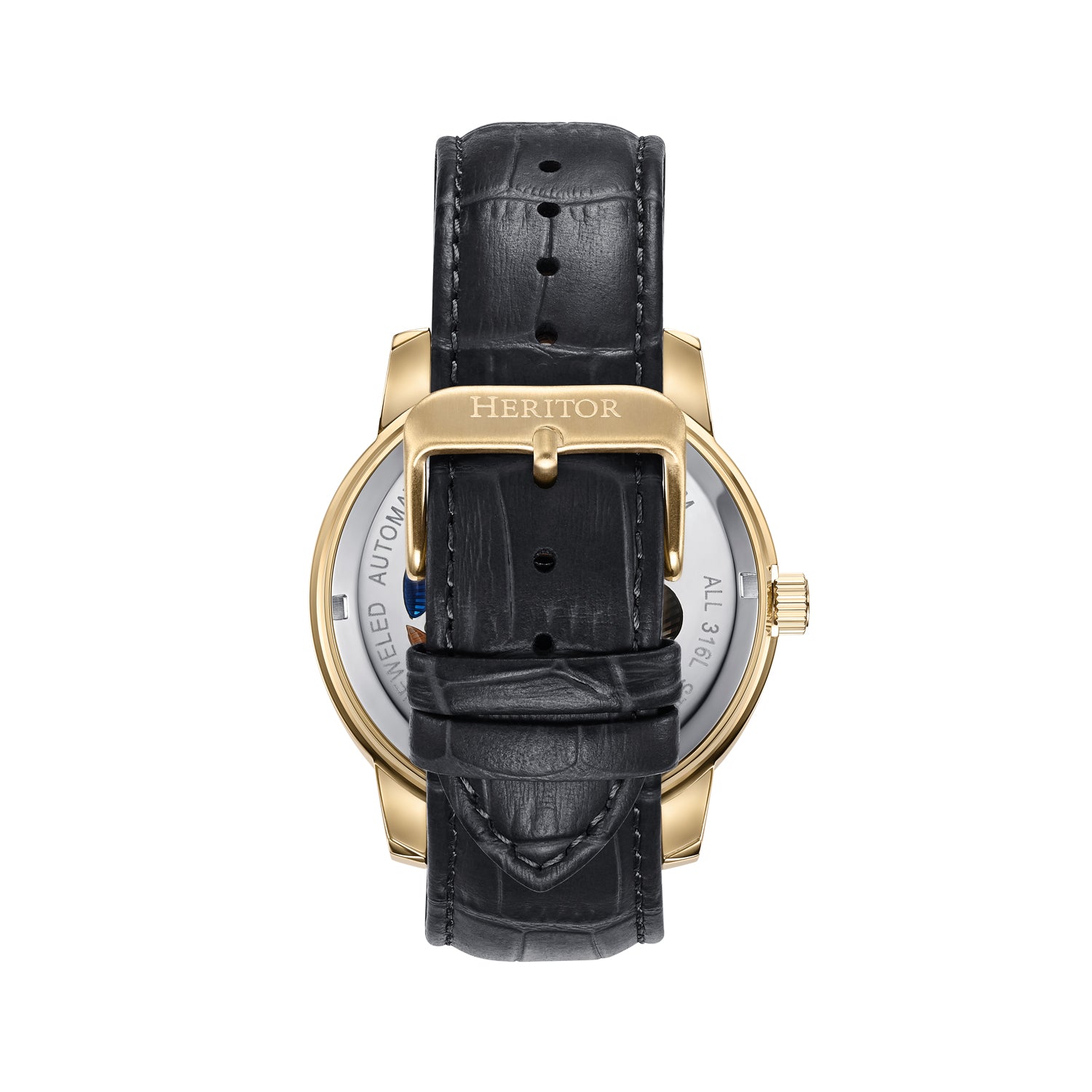 Emmanuel Semi Skeleton Custom Dial Black/Gold | MULTICOLOR Dial