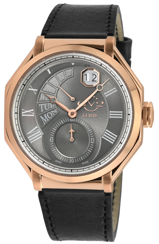 Marchese GV2 by Gevril Marchese Swiss Made multifunction Watch Sapphire Crystal Ronda 7004.P | Black Dial
