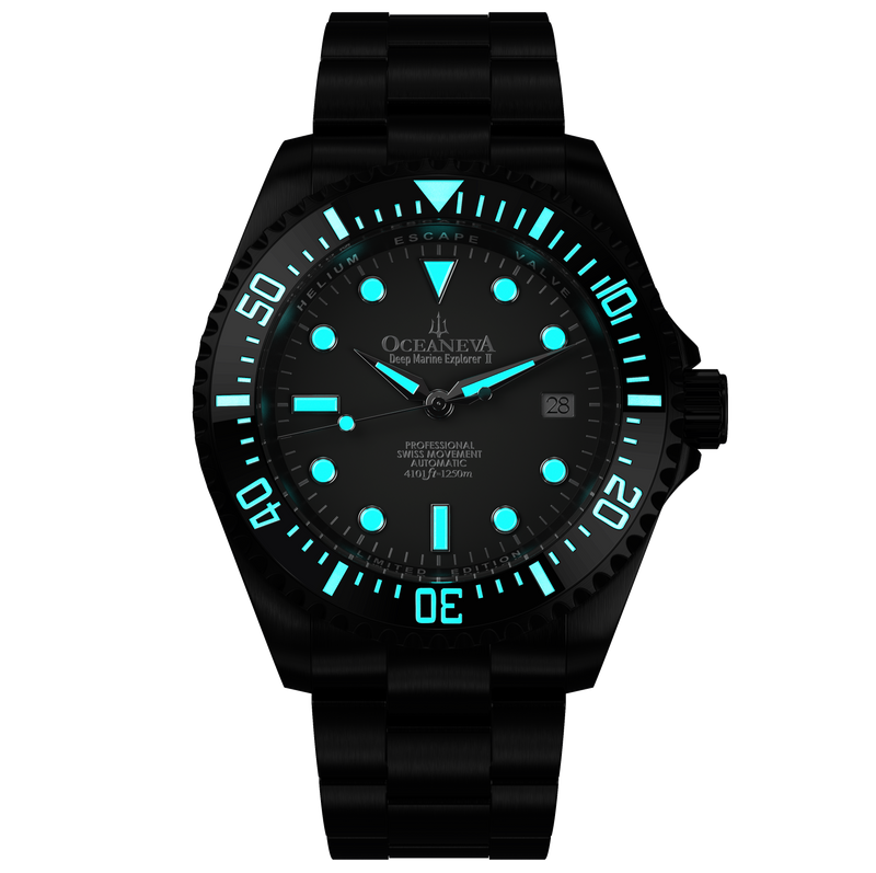 Deep Marine Explorer II Swiss Automatic  Black Bezel – Gunmetal Dial