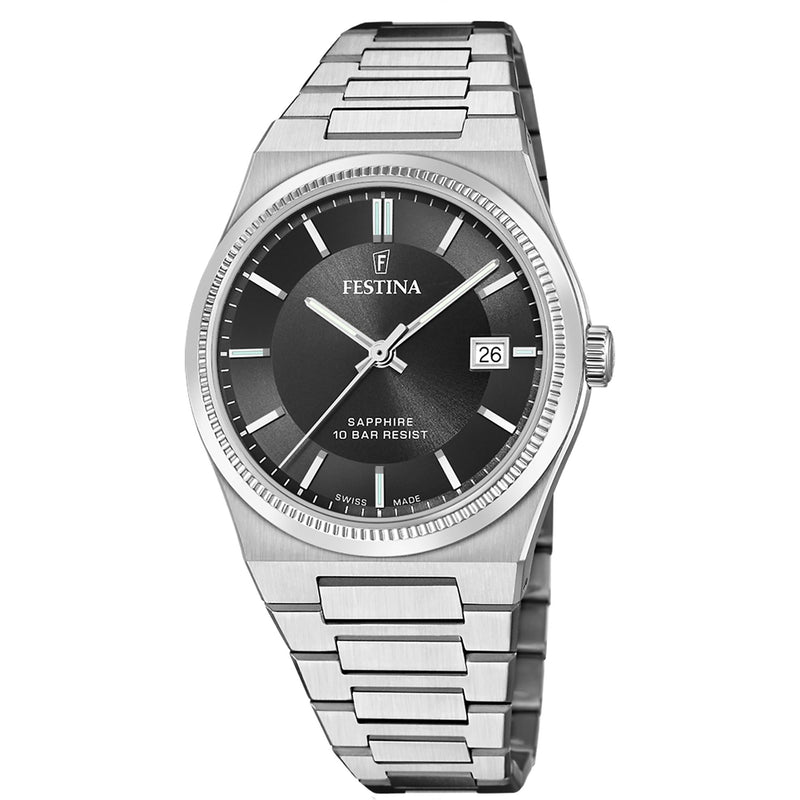 Riv Black / Stainless Steel Black Dial