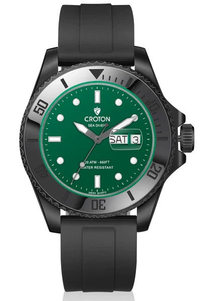 Sea Diver Black/Green/Black | Green Dial