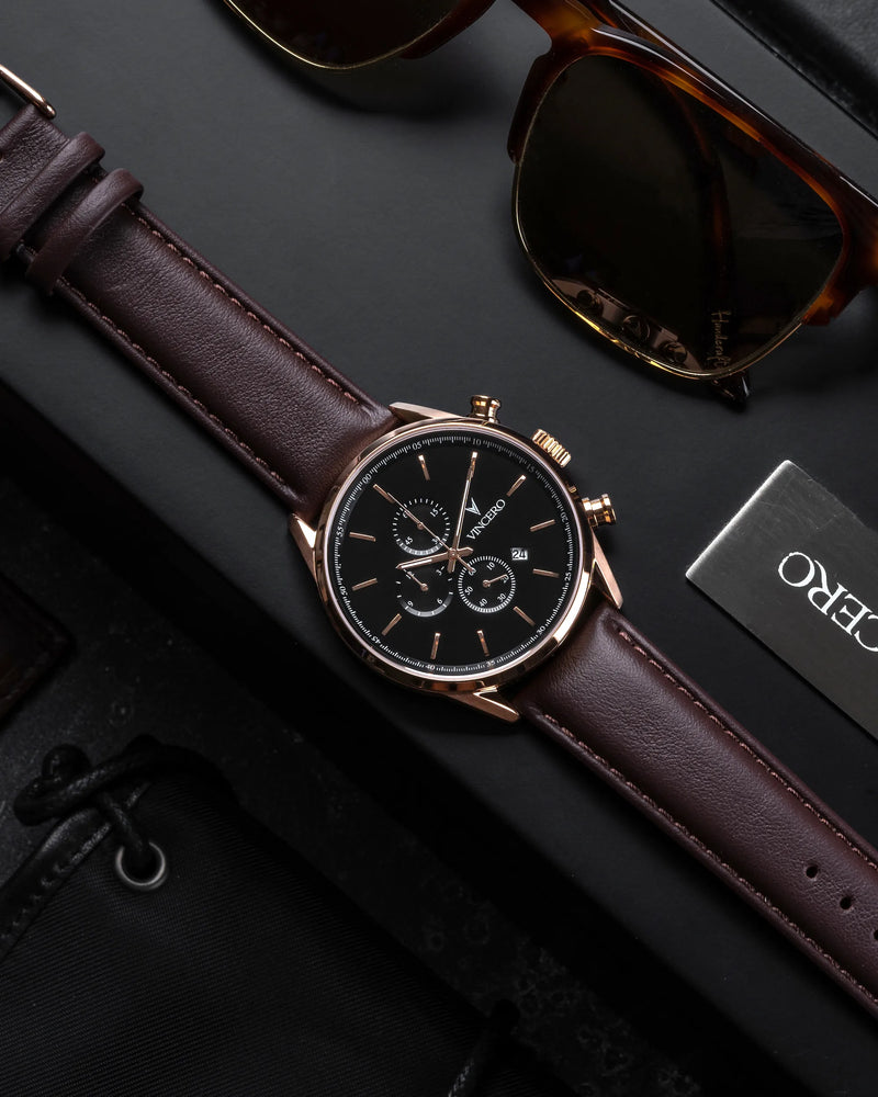 THE CHRONO S2 - ROSE GOLD Rose Gold | Black Dial – Canada – Watch Gang