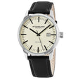 Symphony Black/Leather/Ivory Dial/Silver Case | Ivory Dial