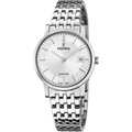 Swiss Made Silver / Stainless Steel Silver Dial