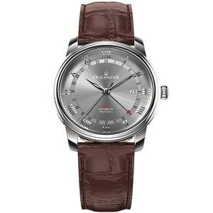 OceanTrek Automatic GMT 200m Gray/Brown Grey Dial