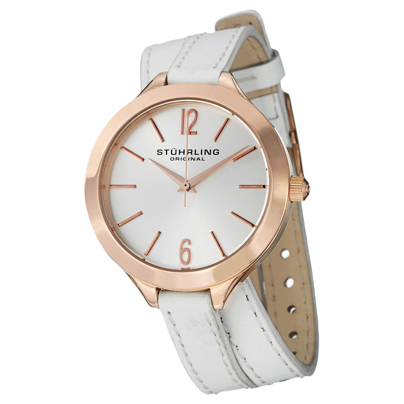Vogue-568.03 White Leather | Silver Dial