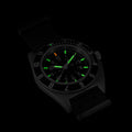 NAV, QUARTZ, SAPH, STE, COL: SS/BKPS DS NYLON 11" Black Sterile/Def Std | Black Dial