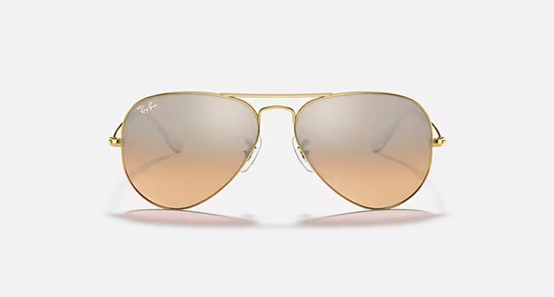 AVIATOR GRADIENT UNISEX / POLISHED ARISTA GOLD - SILVER PINK GRADIENT MIRROR