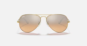 AVIATOR GRADIENT UNISEX / POLISHED ARISTA GOLD - SILVER PINK GRADIENT MIRROR