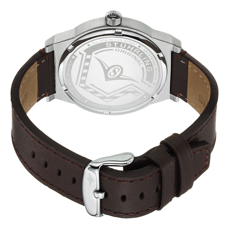 Aviator Brown/Leather/Champagne Dial/Silver Case | Champagne Dial