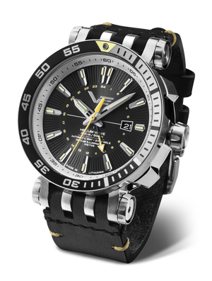 Energia GMT Black Dial / Black Leather Black Dial
