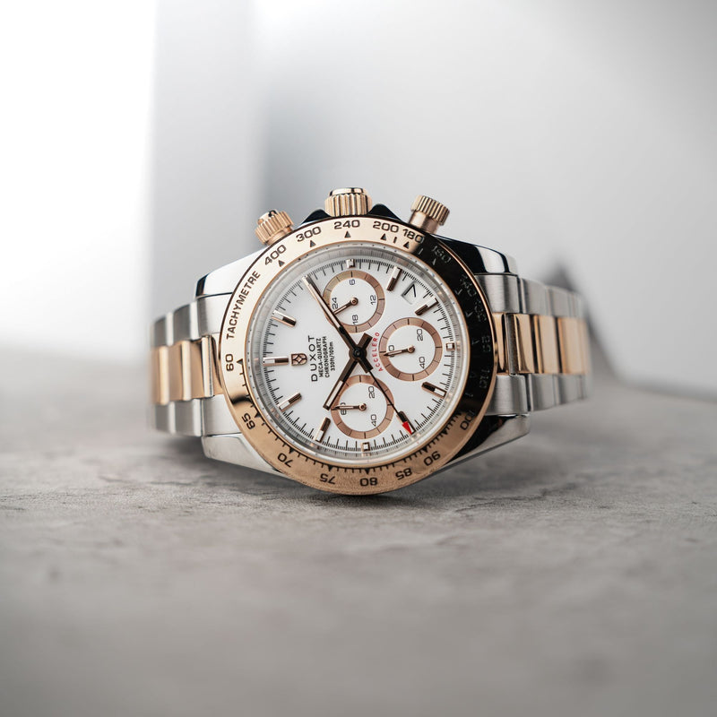 Accelero Chronograph White / Two-tone Stainless Steel | White Dial