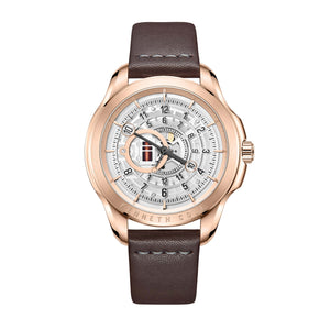 Classic 44mm / Silver / Brown Silver Dial