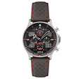 Coningham Chronograph Black / Leather | Black Dial