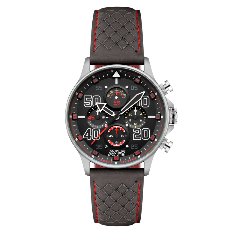 Coningham Chronograph Black / Leather | Black Dial
