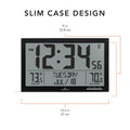 Self-Setting FC Clock with EXLarge Digits Indoor & Outdoor Temp Self-Setting FC Clock with EXLarge Digits Indoor & Outdoor Temp