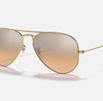 AVIATOR GRADIENT UNISEX / POLISHED ARISTA GOLD - SILVER PINK GRADIENT MIRROR