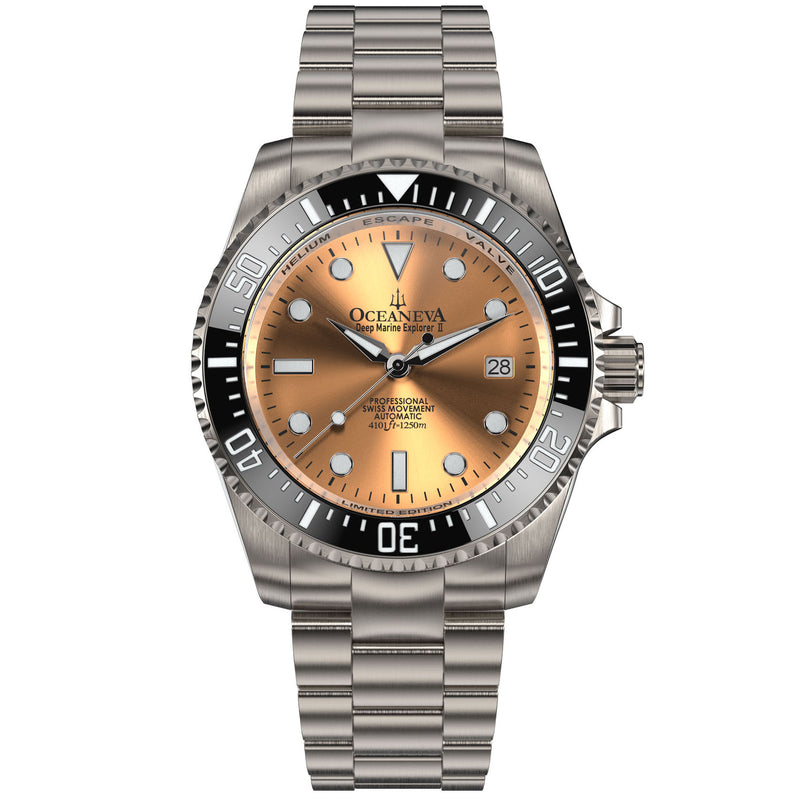 Titanium Deep Marine Explorer II Black/Copper Bezel | Copper Dial
