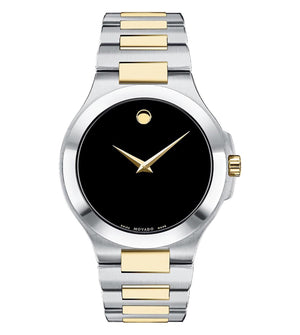 Movado 40mm / Silver and Gold / Black | Black Dial