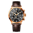 Vaughn Swiss automatic ETA 7750 pilot chronograph black, rose | Black Dial