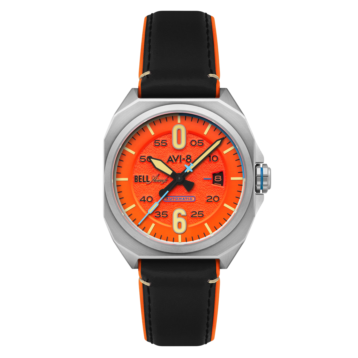 Bell X-1 Machbuster Automatic Black / Orange Hybrid leather and
